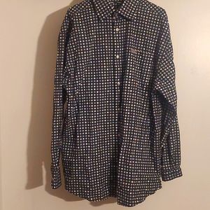Enyce pattern button down long sleeve shirt 2x
